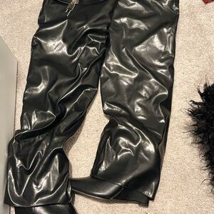 Black Faux Leather boots